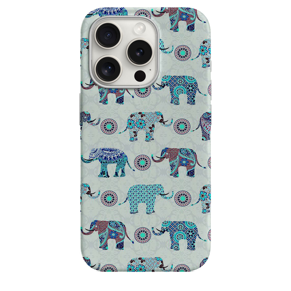 Turquoise Mandala Elephants - 280